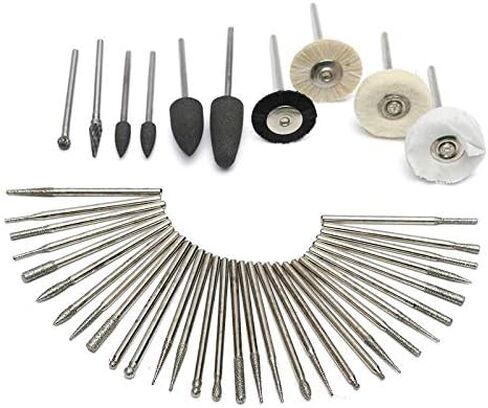 40PCS Low Speed Drill Bit Micro Polishing Wheel 2.35mm Shank Diameter for Processing Nail, Wood, Glass, Plastic, Metal, Stone, Tile, Ceramic in Saudi Arabia