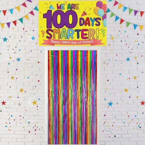 100 يوم من زينة باب المدرسة، 100 يوم سعيد من غطاء باب المدرسة للطلاب، الفصول الدراسية، رياض الأطفال، مرحلة ما قبل المدرسة، الاحتفالات الابتدائية، ديكور لوازم الحفلات in Kuwait