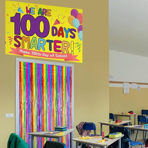 100 يوم من زينة باب المدرسة، 100 يوم سعيد من غطاء باب المدرسة للطلاب، الفصول الدراسية، رياض الأطفال، مرحلة ما قبل المدرسة، الاحتفالات الابتدائية، ديكور لوازم الحفلات in Kuwait