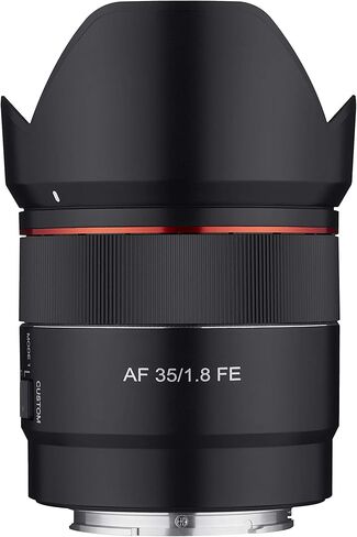 عدسة Samyang 35 مم F1.8 ذات إطار كامل مدمج بزاوية عريضة لحامل Sony E، أسود (SYIO3518-E) (متجدد) in Kuwait