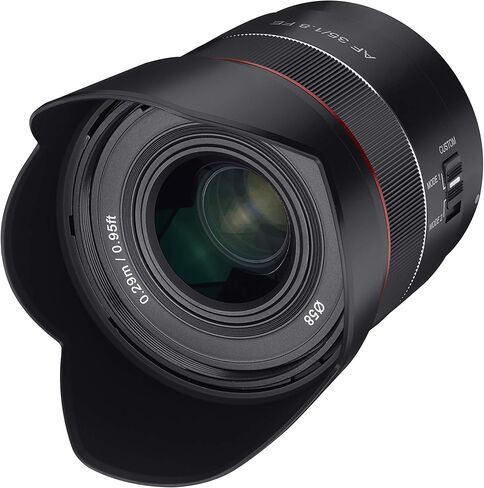 عدسة Samyang 35 مم F1.8 ذات إطار كامل مدمج بزاوية عريضة لحامل Sony E، أسود (SYIO3518-E) (متجدد) in Kuwait