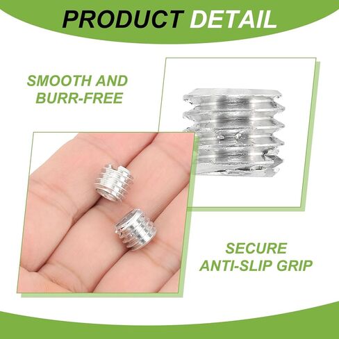PATIKIL 1/4" Female to 3/8" Male Convert Screws Adapters, 12 Pcs Tripod Thread Adapter Mount for Camera Monopod Video DSLR SLR Mic Stand, Silver in Saudi Arabia