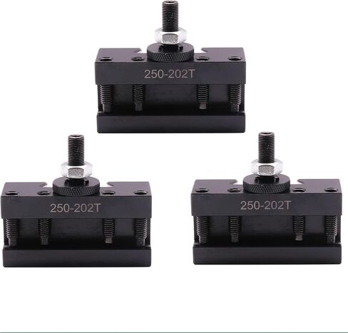 3Pcs 250-202T(250-202XL) BXA#2 Oversize 3/4" Quick Change Tool Post Holders | Turning, Facing and Boring, Steel Material, Compatible With AXA Tool Post 250-200 or 250-222, For Lathe Swing 10-15 Inches in Saudi Arabia