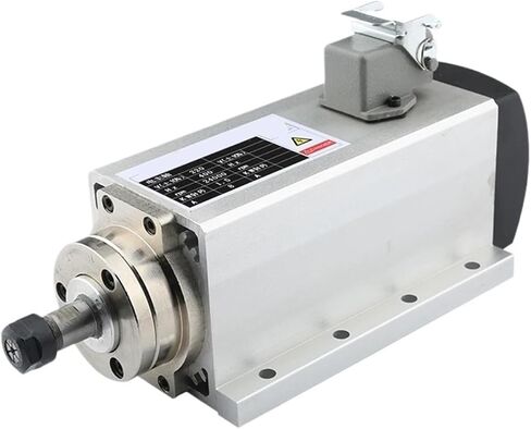 محرك المغزل المربع المبرد بالهواء 1.5kW ER11 220V 380V 24000rpm مع شفة التركيب (1.5kw ER11 220V) in Kuwait