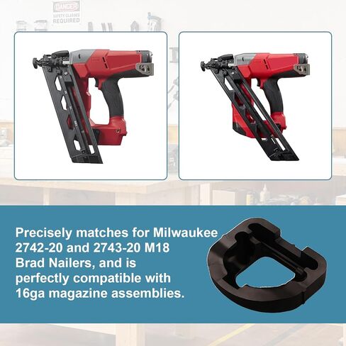 42-38-0141 وسادة No-Mar متوافقة مع Milwaukee 2742-20/2743-20 لـ M18 Brad Nailer، مجموعات المجلات 16ga - قطعة بديلة جديدة متينة - 3 عبوات in Kuwait