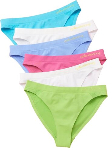 Yellowberry New Girls '6pk ، تغطية كاملة للملابس الداخلية غير الملحومة مع التماس المستعبدين ، بدون عرض in Kuwait