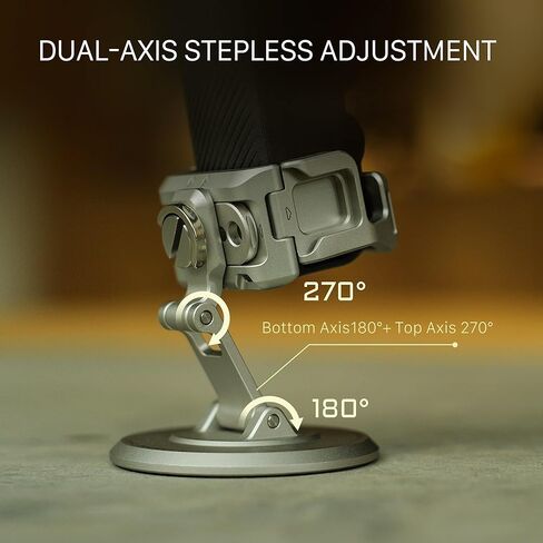 Tilta Magnetic Accessory Mounting Kit Compatible with DJI Osmo Pocket 3 & Xtra Muse | Dual Articulation Magnetic Mount Adapter with Silicone Cushion - Titanium White in Saudi Arabia