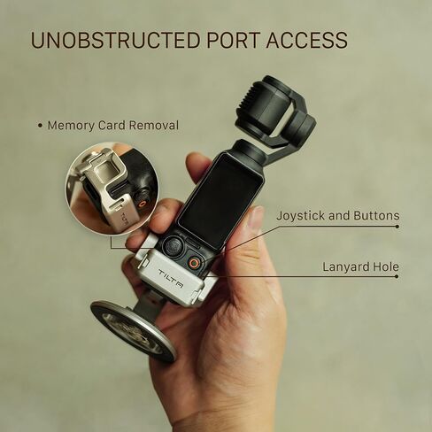 Tilta Magnetic Accessory Mounting Kit Compatible with DJI Osmo Pocket 3 & Xtra Muse | Dual Articulation Magnetic Mount Adapter with Silicone Cushion - Titanium White in Saudi Arabia