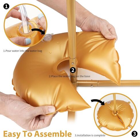 4 قطع جديدة من أوزان قوس البالونات للحامل الخلفي - أوزان مصنفة للضغط 50 كجم لحامل القوس، حقيبة وزن الماء سميكة قابلة للفتح مكونة من 5 طبقات لحفلات الزفاف وأعياد الميلاد ورأس السنة الجديدة (كل 10 أرطال) in Kuwait