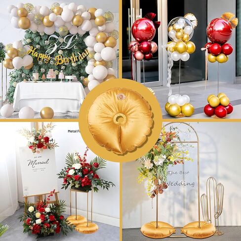 4 قطع جديدة من أوزان قوس البالونات للحامل الخلفي - أوزان مصنفة للضغط 50 كجم لحامل القوس، حقيبة وزن الماء سميكة قابلة للفتح مكونة من 5 طبقات لحفلات الزفاف وأعياد الميلاد ورأس السنة الجديدة (كل 10 أرطال) in Kuwait