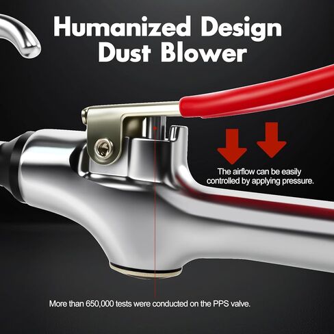 High Volume Air Blow Gun with Aluminum Rubber Guard - Industrial Air Blower for Dust Cleaning, Compatible with Air Compressor Attachments, Air Hose, And Screw Extractor Set in Kuwait