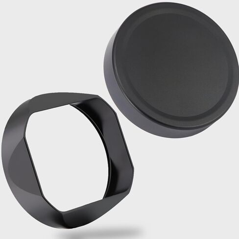 Haoge Metal Square Lens Hood with Metal Lens Front Cap for Leica Q3 Q2 Q Q-P QP q3 Typ116 Camera Accessories in Saudi Arabia