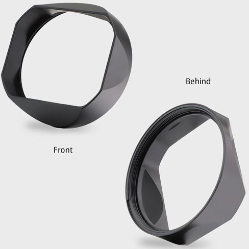 Haoge Metal Square Lens Hood with Metal Lens Front Cap for Leica Q3 Q2 Q Q-P QP q3 Typ116 Camera Accessories in Saudi Arabia
