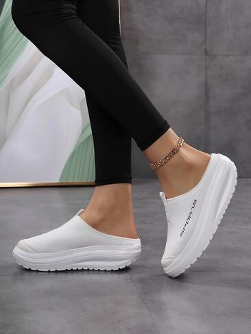 Women's Breathable Mesh Slip-On Sneakers - Cushioned Sole, Comfortable Fabric Insole, All-Season Low-Top Design, Casual Footwear EVA Sole Sneakers in Saudi Arabia
