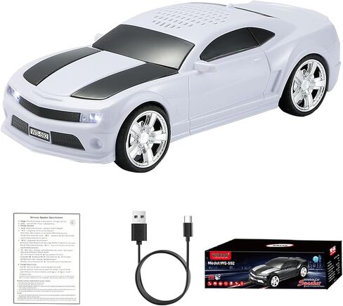 WSTER WS-592 Muscle Car Bluetooth Speaker with LED Lights (Red) in Kuwait