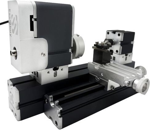 Height-Enhanced Mini Lathe For Metals, 50mm center height 36W 20000 RPM 12VDC For Wood & Soft Metal Crafting Tool, Woodworking Craft/Workshops/Models for Science Hobby Education in Saudi Arabia