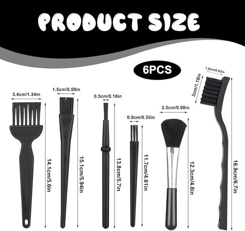 8 Pcs Anti Static Electronic Dust Cleaning Brushes Mini Keyboard Cleaning Brushes Kit Anti Static Brush for Laptop Computer Keyboard Motherboard Camera Small Space Car Lab(6) in Saudi Arabia