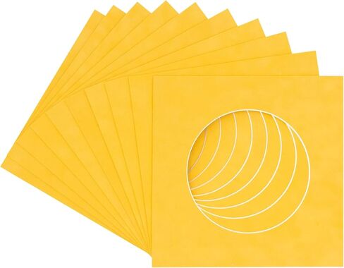 Poster Palooza 20x20 Mat Bevel Cut for 16x16 Photos - Precut Black Circle Shaped Photo Mat Board Opening - Acid Free Matte to Protect Your Pictures - Bevel Cut for Family Photos, Pack of 1 Matboard in Saudi Arabia