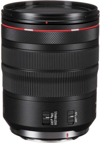 عدسة كانون RF 24-105 ملم f/4L IS USM | تكبير قياسي من السلسلة L مع فتحة f/4 ثابتة وتثبيت الصورة والتركيز البؤري التلقائي USM السريع | مثالية للسفر والتصوير الفوتوغرافي اليومي (2963C002) + محول EF-EOS R + المزيد in Kuwait