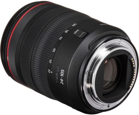 عدسة كانون RF 24-105 ملم f/4L IS USM | تكبير قياسي من السلسلة L مع فتحة f/4 ثابتة وتثبيت الصورة والتركيز البؤري التلقائي USM السريع | مثالية للسفر والتصوير الفوتوغرافي اليومي (2963C002) + محول EF-EOS R + المزيد in Kuwait