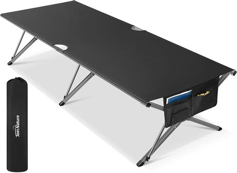 Join Nature Oversized Camping Cot Foldable for Adults, Supports 450 lbs | Easy-to-Assemble Sleeping Cot with Storage Bag, Fits Up to 6.9 ft, Portable for Outdoor Camping, 82" L x 32" W, Green in Saudi Arabia