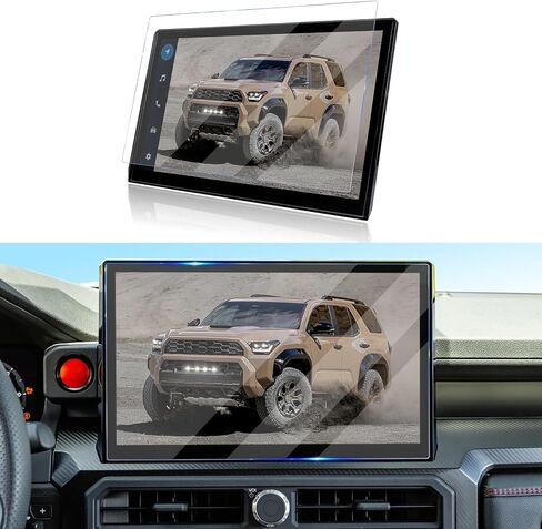 2 قطعة واقي شاشة من الزجاج المقسى لـ Cybertruck لعام 2024 Tesla Cybertruck أمامي 18.5 بوصة ومقعد خلفي 9.4 بوصة شاشة خلفية Nav واقي شاشة HD شفاف مضاد للخدش ملحقات Cybertruck in Kuwait