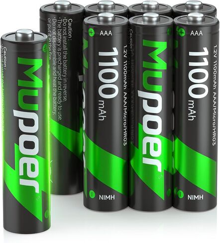 Rechargeable AAA Batteries with Box 16 Pack,Battery Box for AA/AAA Rechargeable Battery,Triple A NiMH Solar Batteries 1100mAh 1.2V,Pilas Recargables,Removable Box for NiMH/Lithium in Kuwait
