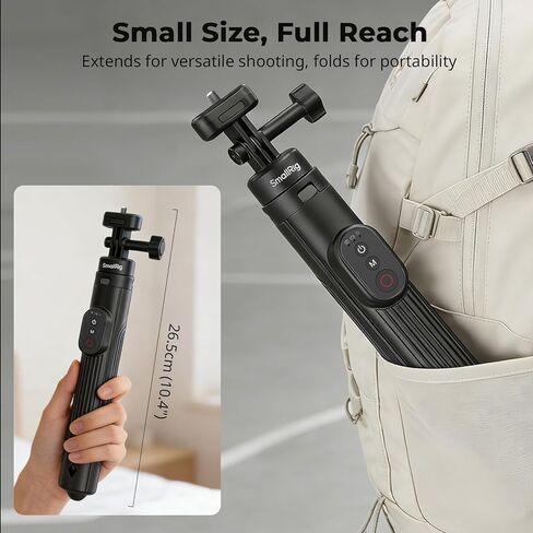 SmallRig 59" Selfie Stick Tripod with Remote & Phone Clamp, Extendable Tripod Stand for DJI Osmo Action 6/5 Pro/4, for GoPro Hero 13/12/11, for Insta360 X5/X4, for iPhone 16/15/14, for Android - 5464 in Saudi Arabia
