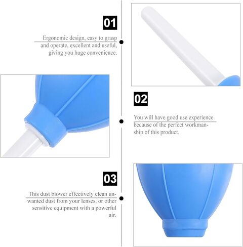 Vaguelly 2Pcs Blue Silicone Air Blower Pump Dust for Camera Phone Keyboard Electronics Cleaning Tool with Short Nozzles in Saudi Arabia