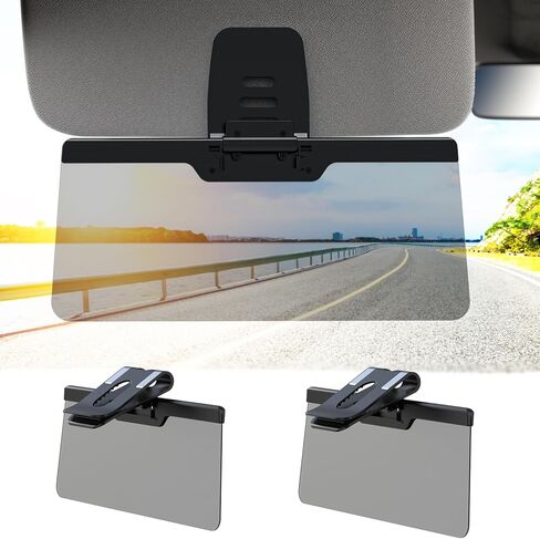 موسع Sun Visor للسيارة ، محسّن UV400 المضاد للوهج ، قابلة للتعديل مع عدسة الكمبيوتر الشخصي ، مرفق موسع شمسي شمسي مضاد للسيارة ، ضمان قيادة آمنة للسيارة in Saudi Arabia