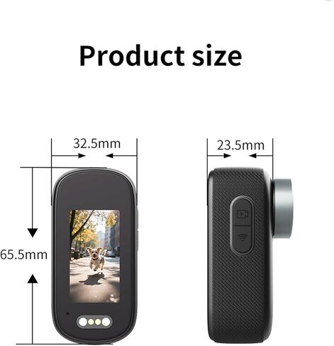 New Upgrade 4K 128GB Thumb Action Camera, 4K Wi-Fi HD Recorder, 1.47in HD Display, Equipped with a Waterproof Housing, Ultra Wide Angle and Preview Shooting, for Pet Walking, Work, Travel (Pink) in Saudi Arabia