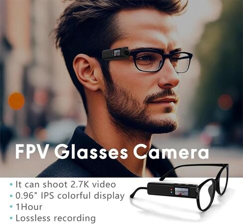 1080P HD POV Camera Smart Glasses (Black) in Saudi Arabia