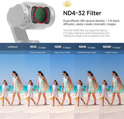 STARTRC PHOTO Variable ND 4-32 Filter Set and Pocket 3 Cover for DJI Osmo pocket 3 Accessories in Kuwait