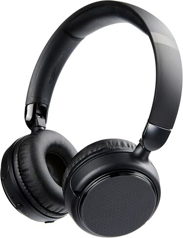 Amazon Basics On Ear Wired Computer Headset with Adjustable Microphone, 3.5mm Port or in Line Control with USB-A Port, Foldable, One Size, Black in Saudi Arabia