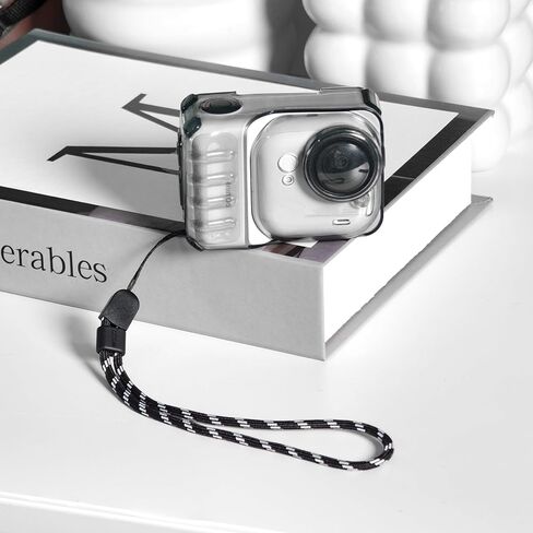 حافظة حماية لجهاز Insta360 Go Ultra مع غطاء عدسة وحبل قصير، غطاء مقاوم للصدمات وقابل للغسل ومضاد للانزلاق ومقاوم للغبار لملحقات Go Ultra (أسود) in Saudi Arabia