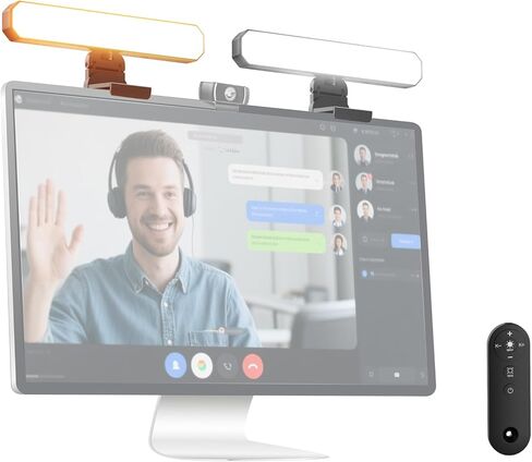 NEEWER Basics 12W Dual Monitor Light Bar with Stands for Home Office, L10 | LED Lamp Video Conference Lighting, Desk Computer Laptop Webcam Zoom Streaming, Bi Color, Remote, Touch Control, Dimmable in Kuwait