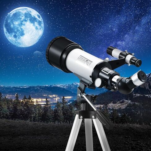 70mm Aperture Telescope for Adults Astronomy Beginners, 400mm Portable Refractor Telescopes in Saudi Arabia