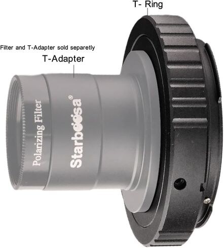 محول M42 T-Ring لكاميرات Nikon DSLR - هيكل من الألومنيوم الصلب مع لمسة نهائية ناعمة من الأكسيد - مثالي للتصوير الفوتوغرافي في السماء الليلية والتصوير طويل المدى in Saudi Arabia