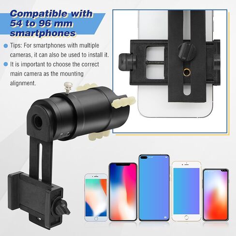 Rifle Scope Mount Upgrated Camera Adapter - All Aluminum 360 Degree Rotated Design Smartphone Mount for Outdoor Hunting Birding Photography - Adjustable for Eye Relief Diameter of 33-41mm in Saudi Arabia