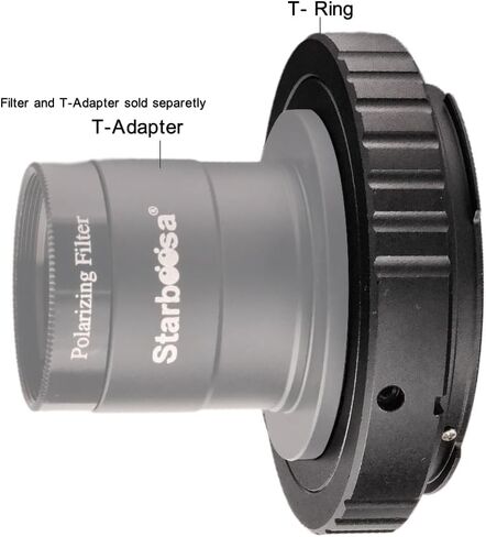 حلقة على شكل حرف T M42 لكاميرات Canon SLR - هيكل معدني متين، ملاءمة دقيقة - مثالية للسماء الليلية والتصوير الفوتوغرافي بعيد المدى in Saudi Arabia