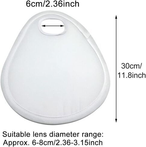 Camera Flash Diffuser with Storage Bag, Adjustable Translucent Diffusers fits Over The Camera Lens, Portable Foldable Speedlight Flash Diffuser Reflector(Color:White - 1 pc) in Kuwait