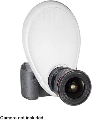 Camera Flash Diffuser with Storage Bag, Adjustable Translucent Diffusers fits Over The Camera Lens, Portable Foldable Speedlight Flash Diffuser Reflector(Color:White - 1 pc) in Kuwait