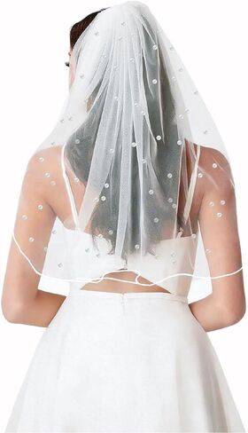 Lady & Home Bridal Veil Wedding Veil with Comb Bachelorette Party Decorations ، وملحقات دش الزفاف ، والعروس لتكون هدية in Kuwait