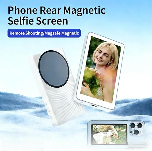 Wireless Video Monitor with Magnetic Holder - 4 inch HD Display and Bluetooth Remote for Content Creation, for iOS and Android Phones in Saudi Arabia