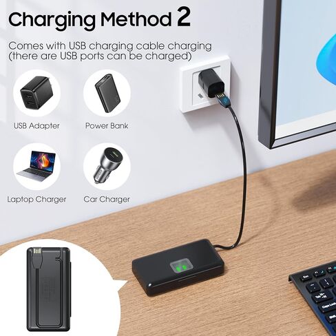 بطارية NB-11L NB-11LH (عبوة من قطعتين) وشاحن USB ثنائي القناة لكاميرات Canon NB-11L، PowerShot Elph 110، Elph 130، Elph 180، Elph 190، Elph 340، Elph 360، SX400 is، SX410 is، A2300 is، A2400 هو، A2500، A3400 هو الكاميرا in Kuwait