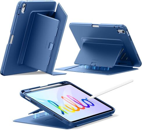 ESR for iPad (A16) 11th Generation Case 11 Inch 2025, iPad 10th Generation Case 10.9 inch 2022, Vertical Stand Cover, Multi Stand Angles, Ultra-Stable Cover with Pencil Holder, Flip Series, Black in Saudi Arabia