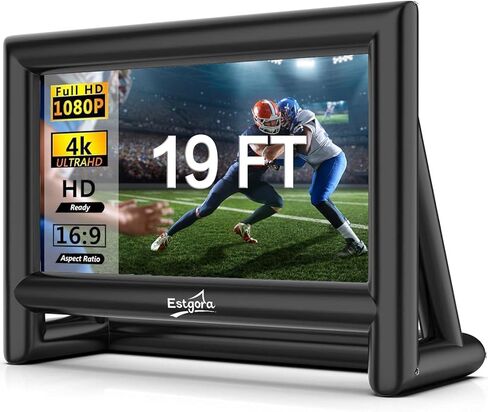 Estgora 14FT Inflatable Movie Screen Outdoor, Blow Up Projector Screen for Outside Front & Rear Projection Screen with Blower for Backyard Home Theater Pool in Kuwait
