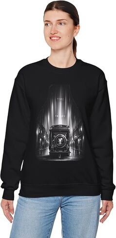 قميص من النوع الثقيل كاميرا نوير خمر | فيلم التصوير الفوتوغرافي Crewneck in Kuwait