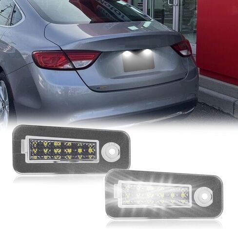 LED License Plate Lights Compatible with 2002-2009 Chevrolet Trailblazer GMC Envoy 2002 2003 2004 Oldsmobile Bravada 6000K White Rear Tag Light Lamp Assembly, 15000046, Pack of 2 in Saudi Arabia