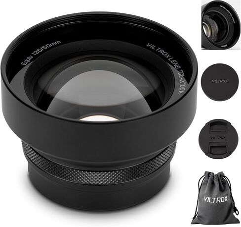 VILTROX TCL-X100 VI Telephoto Conversion Lens for Fuji X100 Series Camera, 1.4X Telephoto Auto Recognition Lens for Fuji Fujifilm X100VI, X100V, X100F, X100S, X100 Cameras in Saudi Arabia